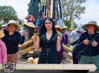 Realizan obra de pavimentación en la junta auxiliar de Santa Catarina Villanueva.