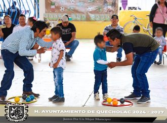Realizan celebración del Día del Padre en la comunidad escolar de la junta auxiliar de San Simón de Bravo.