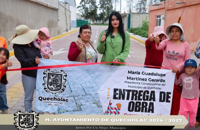 Se llevó a cabo la entrega de dos obras en Palmarito Tochapan.