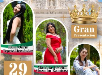 Hacen Presentación de las señoritas que nos representarán en las Fiestas Patrias de Quecholac 2026.