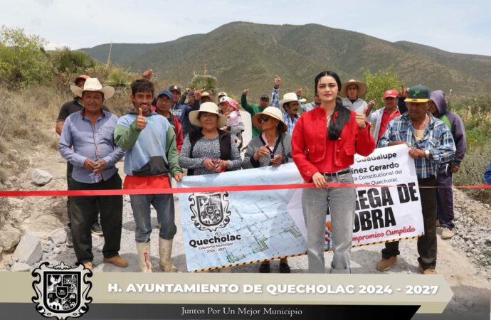 Se realizó la entrega de obra en beneficio a los agricultores de Apocentillo.